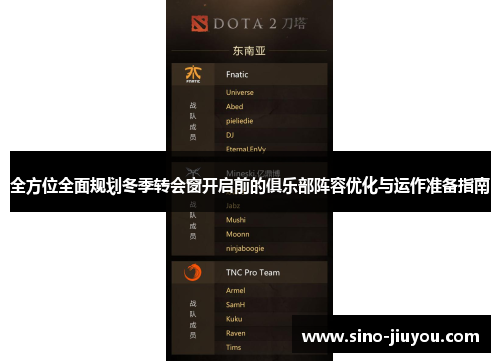 全方位全面规划冬季转会窗开启前的俱乐部阵容优化与运作准备指南 全方位全面规划冬季转会窗开启前的俱乐部阵容优化与运作准备指南