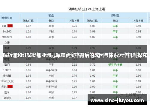 解析浦和红钻参加亚洲冠军联赛资格背后的成因与体系运作机制探究